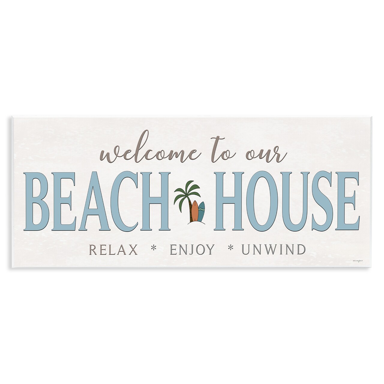 Stupell Industries Welcome Beach House Greeting Wall Plaque, design by Seven Trees Design